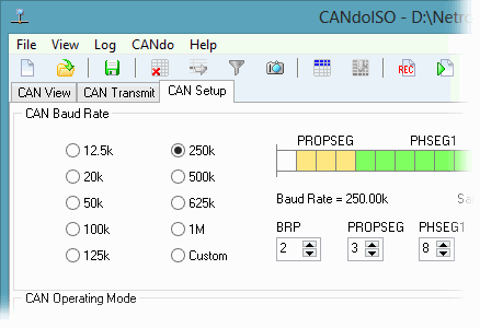 CANdo Application - CAN Setup