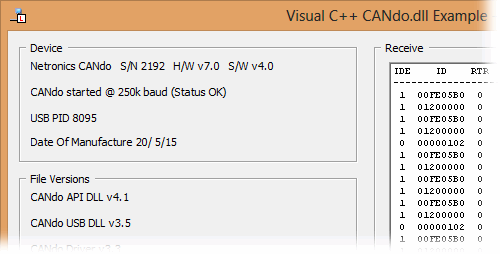 Visual C++ Example